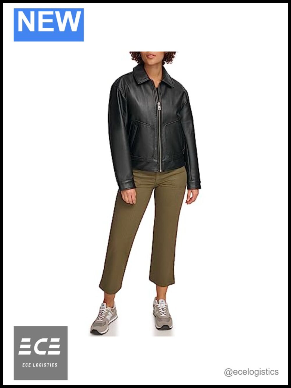 Faux Leather Lightweight Dad Bomber Jacket Relaxed Fit Zip